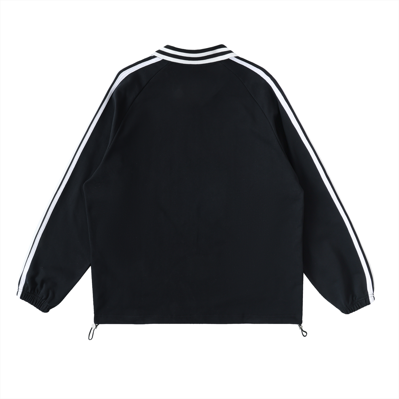 R3G10N Contrast Striped Lapel Collar Sweatshirt