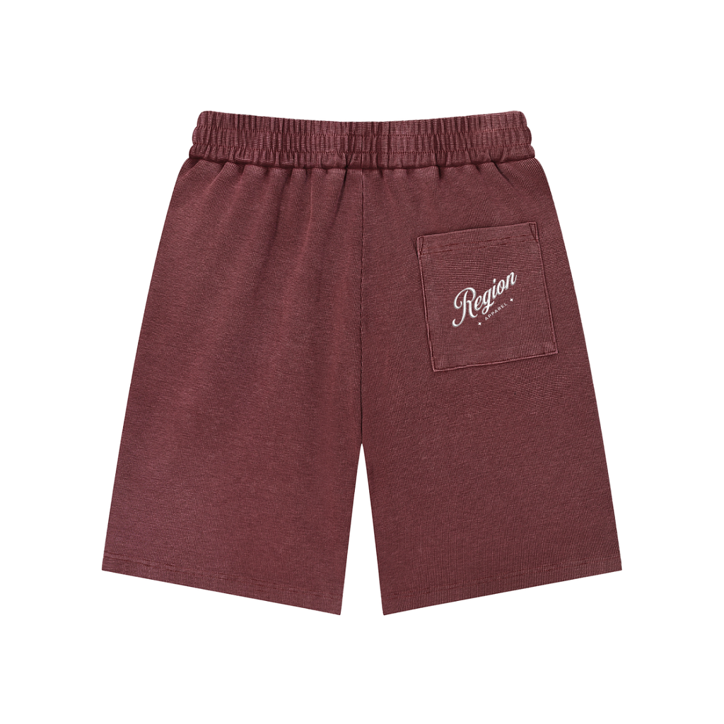 Mineral Wash Waffle Knit Shorts