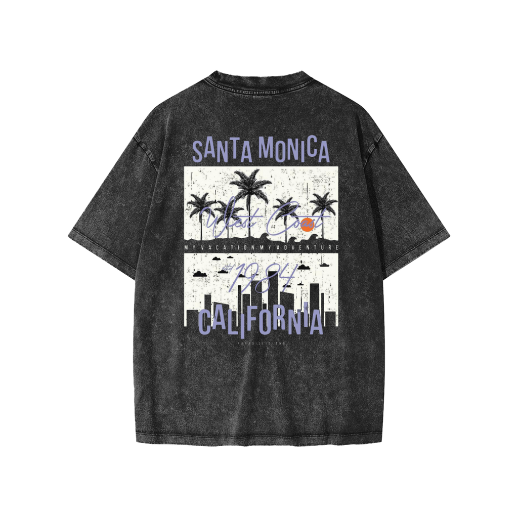 Kids SANTA MONICA Snow Washed Oversized Cotton T-Shirt