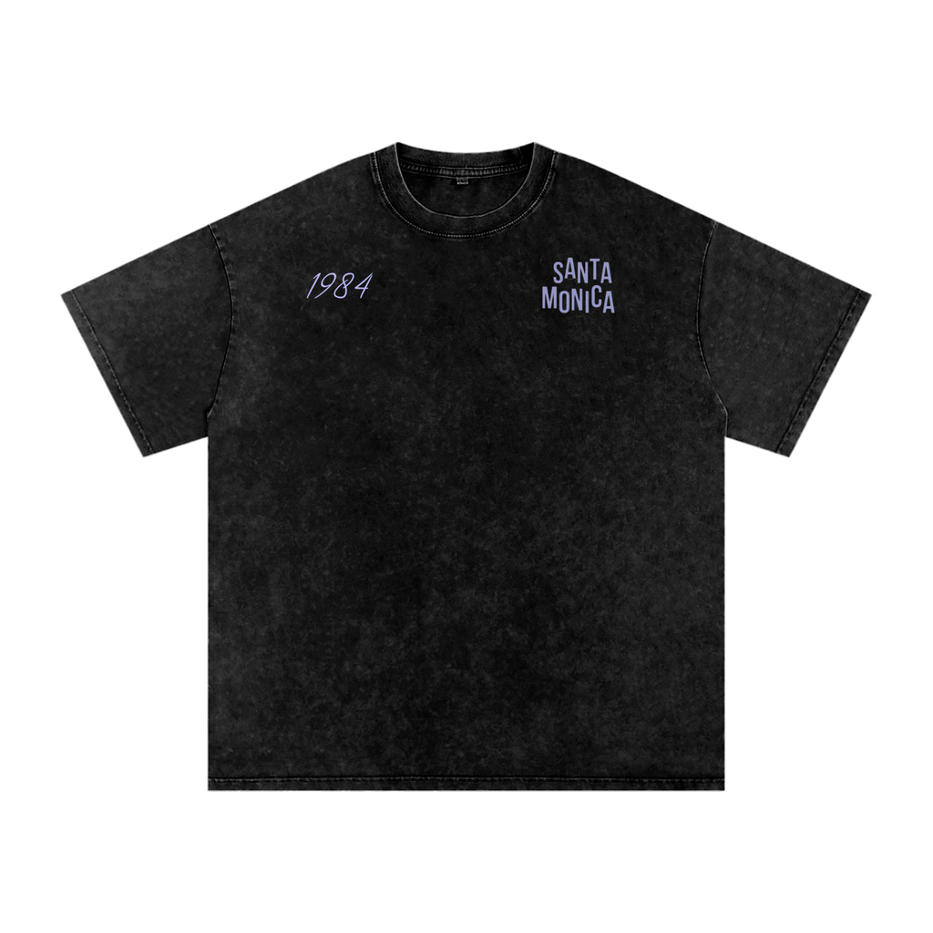SANTA MONICA Snow Washed Oversized Cotton T-Shirt