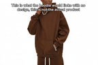 Brown hoodie worn by a person on a white background